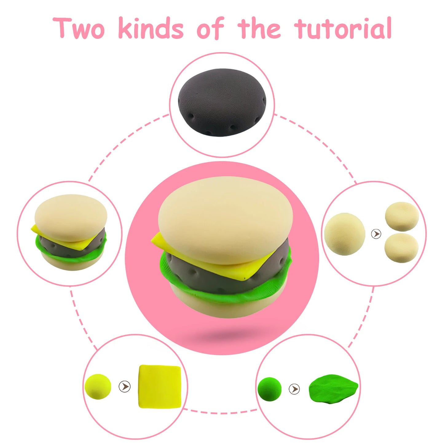 Air Dry Clay Toy, 12 Themed Clay Toys and Keychain