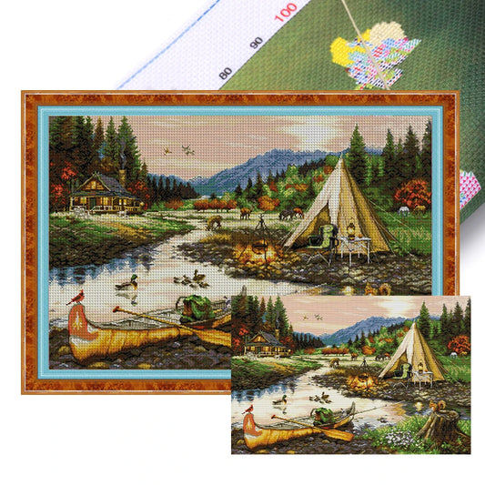 Full Embroidery Eco-Cotton Thread 14CT Cross Stitch Kit
