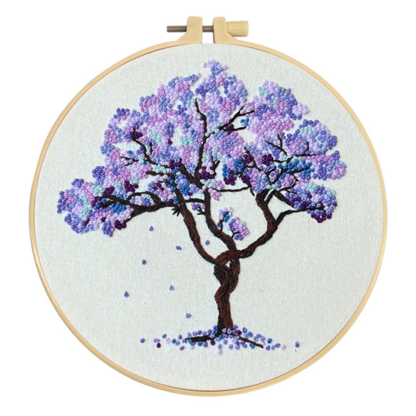 4pcs Embroidery kit with Patterns Instructions, Needlepoint Cross Stitch Kits for Beginners Adult, 11.8*11.8in