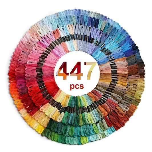 Embroidery Floss Cross Stitch Thread Kit 447 Colors 2600ft