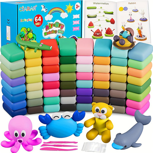 64 Colors Air Dry Clay Kit With Tools For DIY Projects