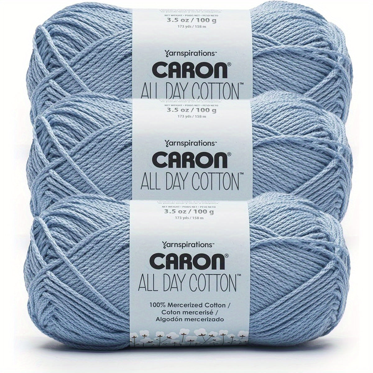 All Day Cotton - 3 Pack 173 Yards Grass Green Yarn