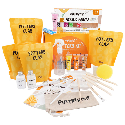Great for Date Night Air Dry Clay POTTREATIVE Pottery Kit