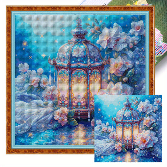 Full Embroidery Egyptian 14CT Printed Lantern Cross Stitch Kit