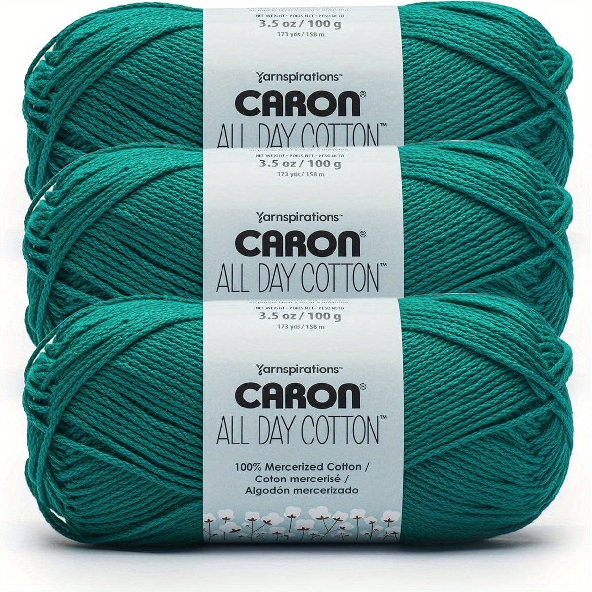 All Day Cotton - 3 Pack 173 Yards Grass Green Yarn